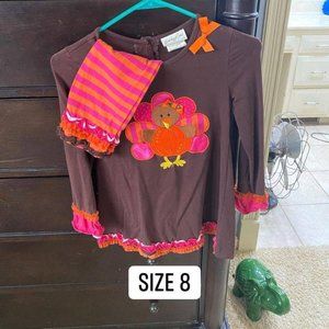 SALE Colorful Turkey  set includes leggings